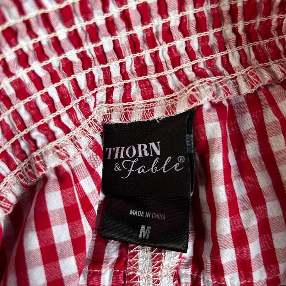 Thorn & Fable gingham ruffle western mini skort M - Picture 3 of 7